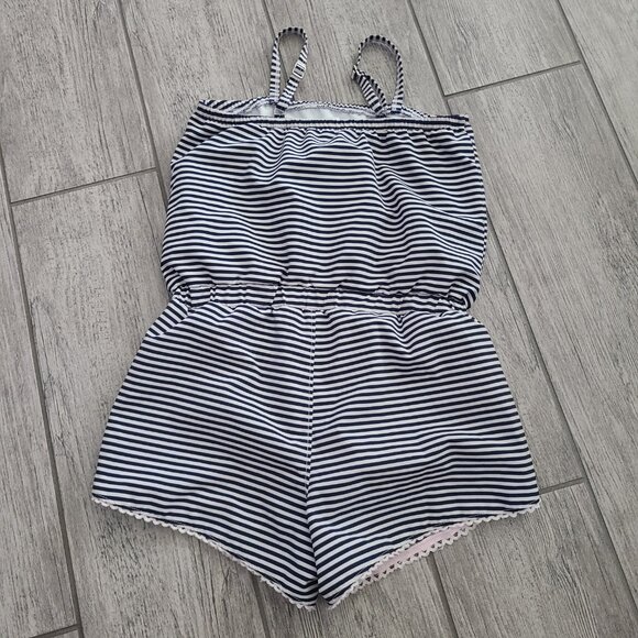 Abercrombie Kids girls Navy & White Striped pool to play Romper - Size 5/6 - Picture 8 of 11